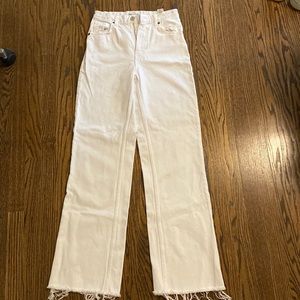 Zara wide leg white jeans